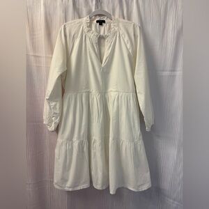 J. Crew Cream Long Sleeve Dress